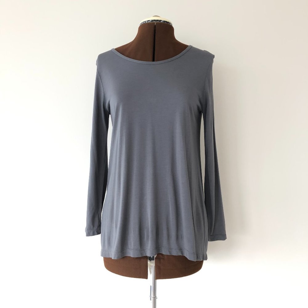 Grey Top with Back Draping